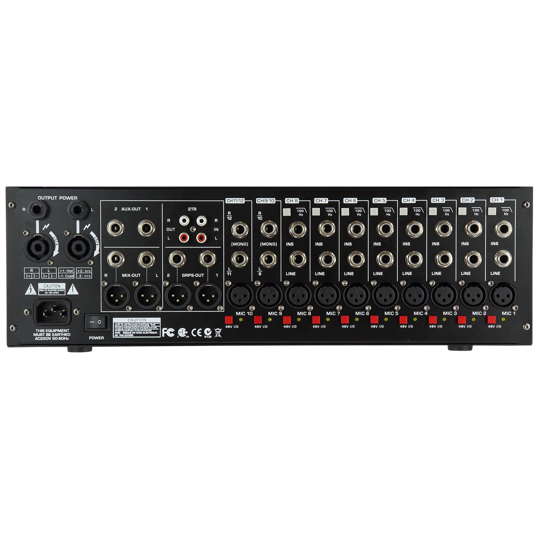 OEM professional 3U rack mounted audio mixing console mixer system for meeting pa system KTV Stage audio sound equipment