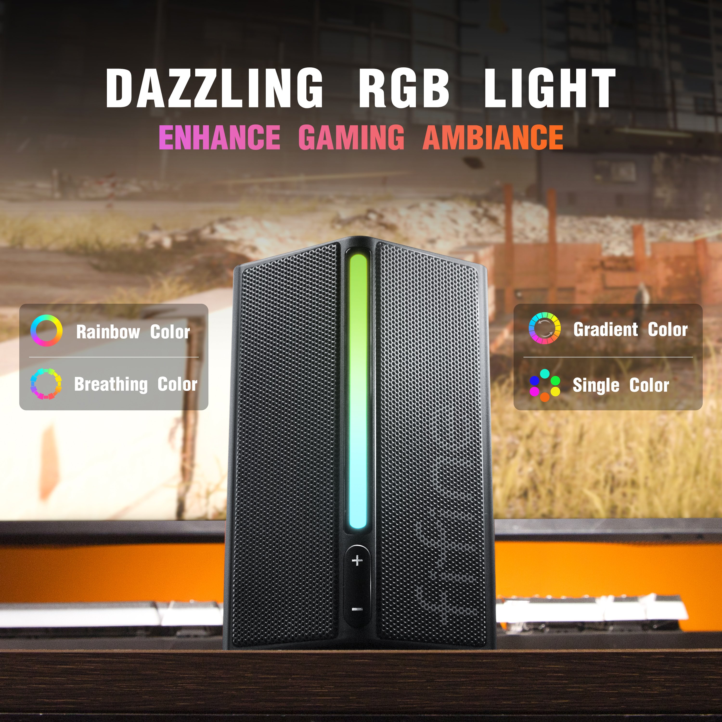 Fifine Ampligame USB Power PC Desktop Audio Speaker Outdoor Small Surround Bass Speaker Studio Monitor Gaming Speakers