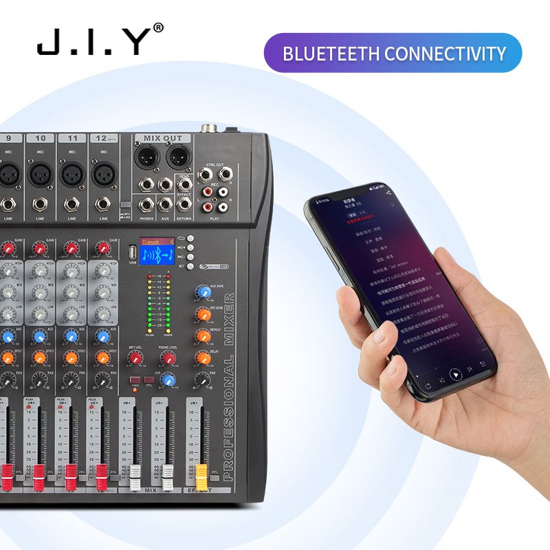 Wholesale 12 Channel Sound Audio Console Mixer Stage Controller Digital DJ Console Home KTV Audio Mixer