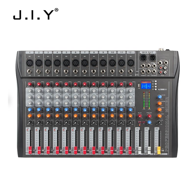 Wholesale 12 Channel Sound Audio Console Mixer Stage Controller Digital DJ Console Home KTV Audio Mixer