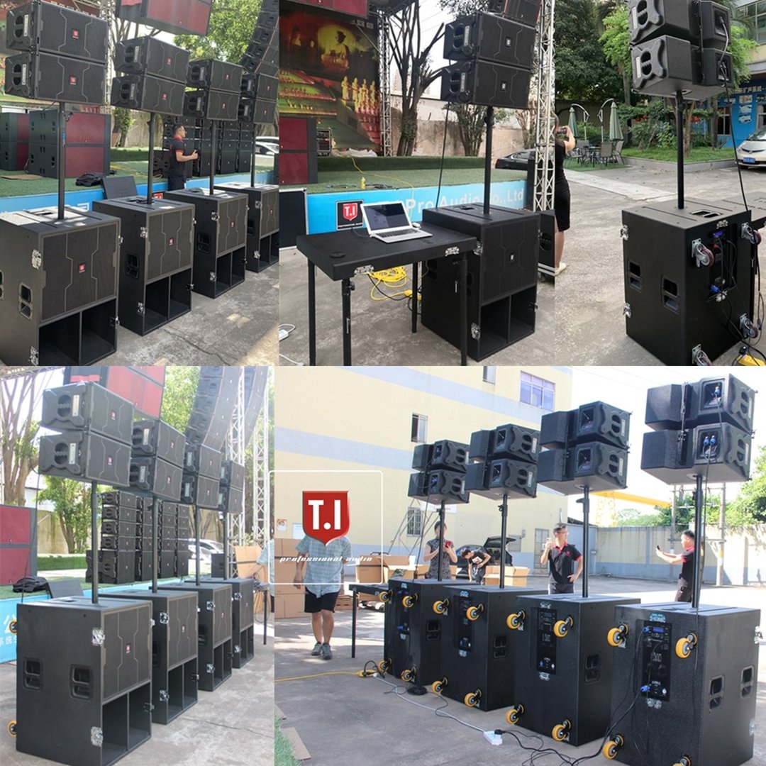 T.I Audio LA-110 line array active indoor outdoor show portable DJ wedding band sound system equipment amplifiers speaker