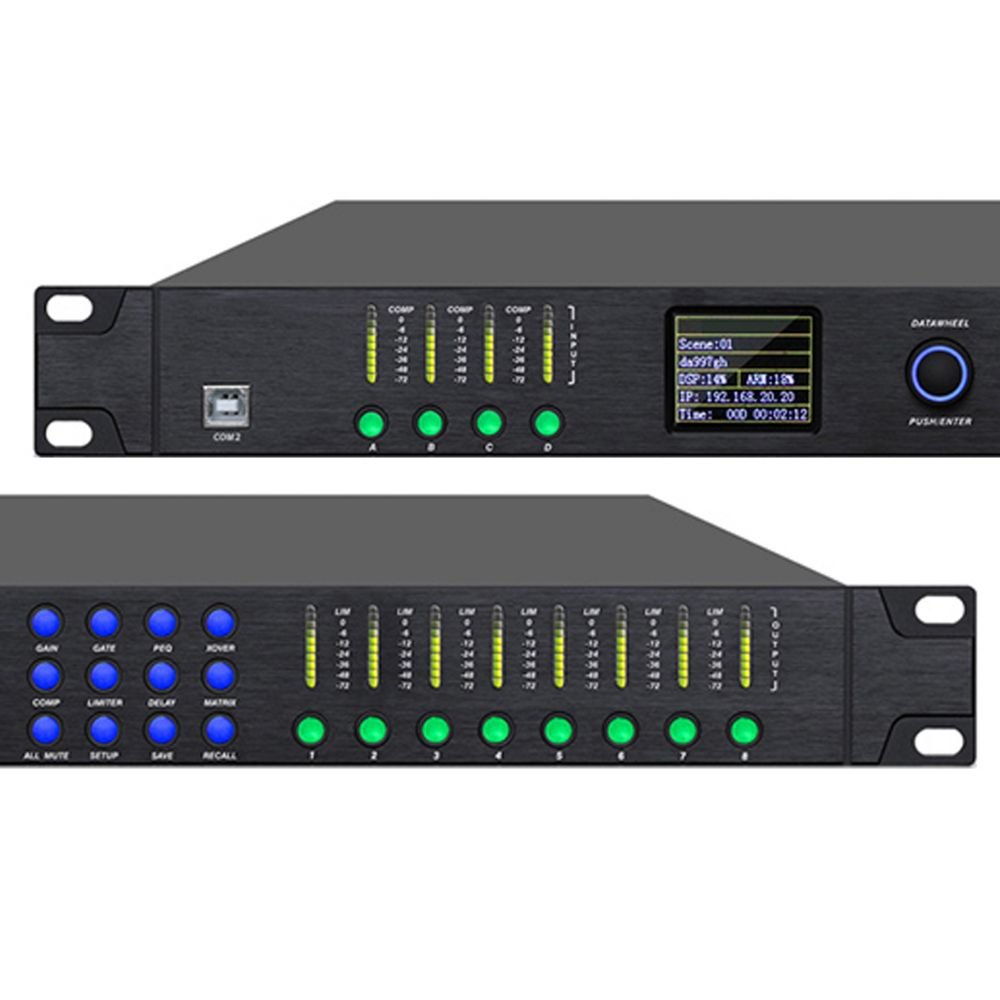 Audio Sound Processor 4 In 8 Out Audio Processor Dsp FIR Audio Equipment Effects Professional Digital Audio Processor