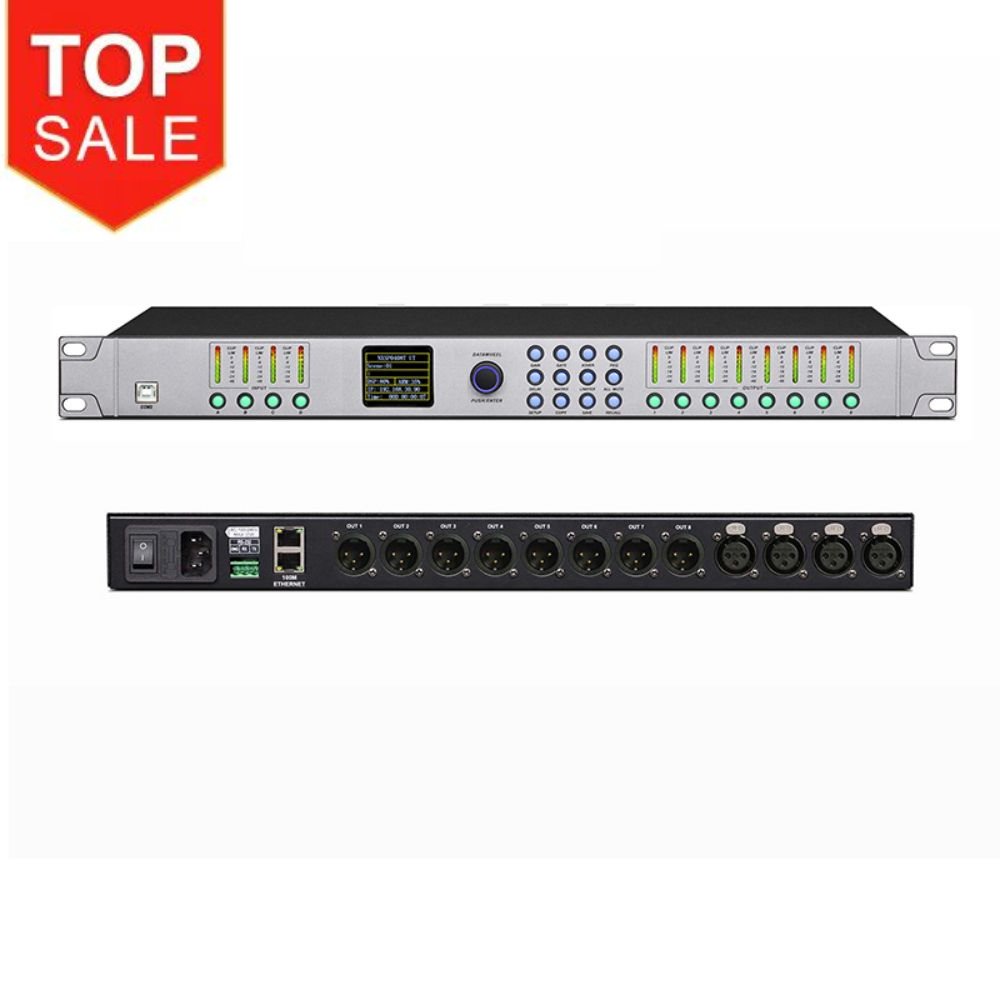 Audio Sound Processor 4 In 8 Out Audio Processor Dsp FIR Audio Equipment Effects Professional Digital Audio Processor