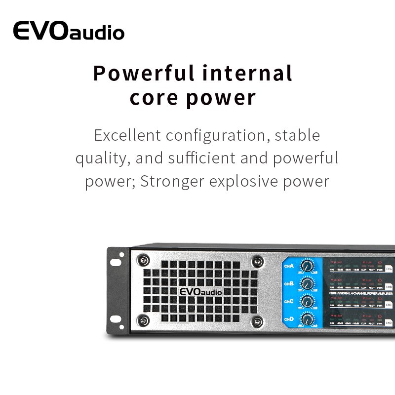 EVOaudio 2U Audio Digital Power Amplifiers For Line Array Subwoofers Sound Equipment