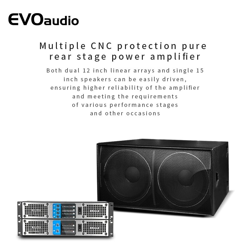 EVOaudio 2U Audio Digital Power Amplifiers For Line Array Subwoofers Sound Equipment