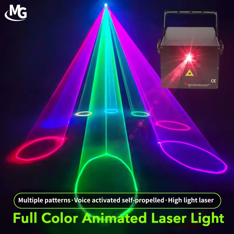 3W RGB Laser Projector Stage Animation Light 40Kpps ILDA Small 3W Full Color Laser for Night Club Disco