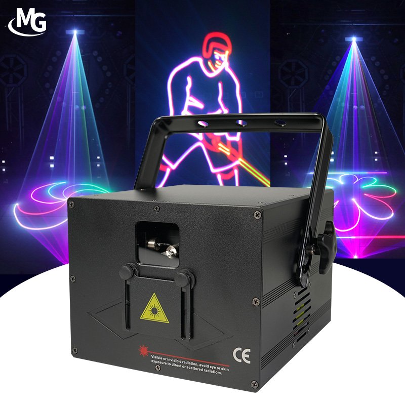 3W RGB Laser Projector Stage Animation Light 40Kpps ILDA Small 3W Full Color Laser for Night Club Disco