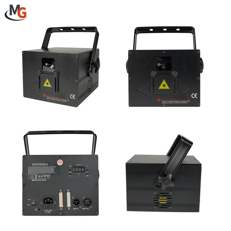 3W RGB Laser Projector Stage Animation Light 40Kpps ILDA Small 3W Full Color Laser for Night Club Disco
