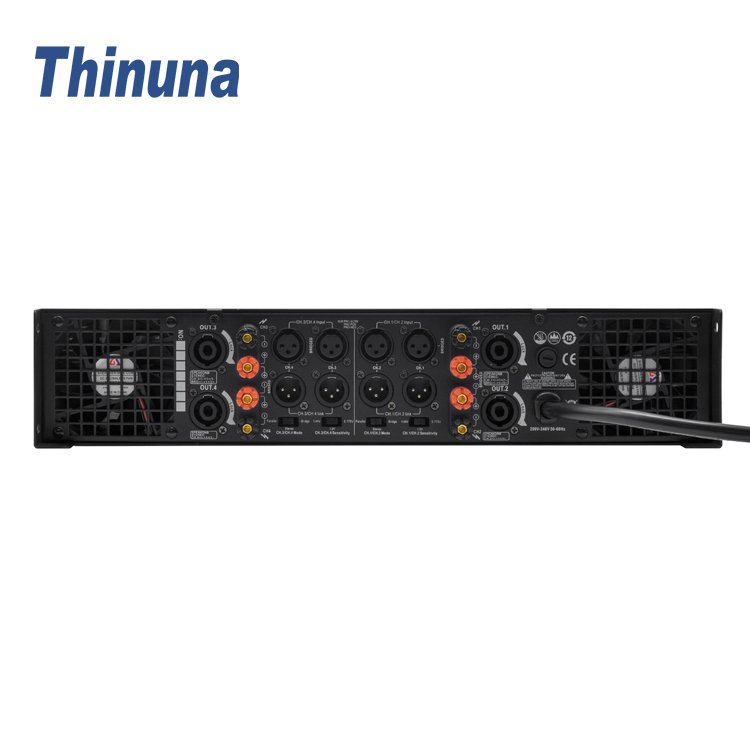Thinuna XA-4800 2U Sound System 8 Ohm 800 Watts Class AB Power Amplifiers Types 4 Channel Professional Power Amplifier 10000q