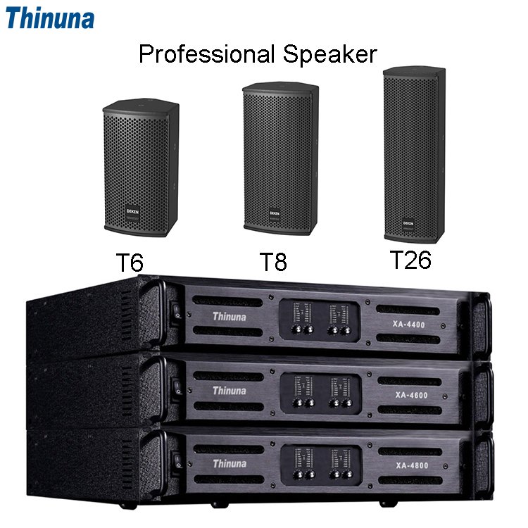 Thinuna XA-4800 2U Sound System 8 Ohm 800 Watts Class AB Power Amplifiers Types 4 Channel Professional Power Amplifier 10000q