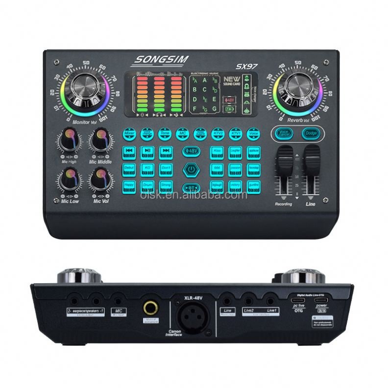 Clavax CLSC-SX97 Professional Music Studio Equipment Sound Card Live Recording Game Karaoke Set For Mobile phone computer