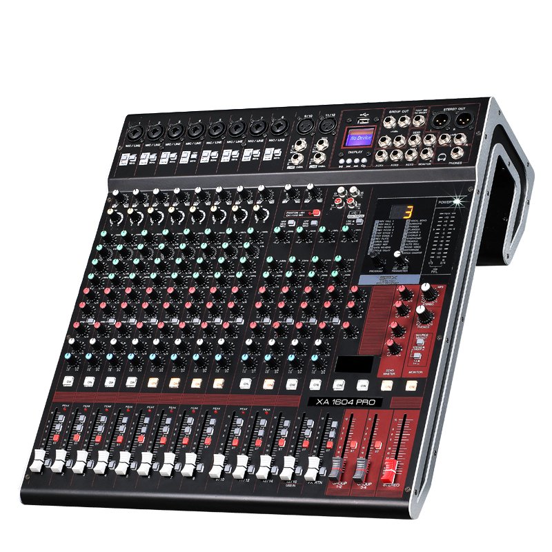 Professional Sound Mixer 16 Input Channels 8 Mono 4 Stereo USB Audio Mixer Stage Equipment Digital Console
