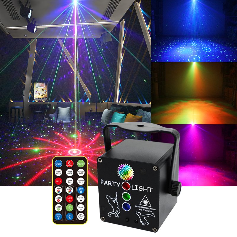 YSH Interactive LED Laser Beam Light Projector DJ Equipment Nightclubs Weddings Blue Kinetics Dance Floor Disco Party