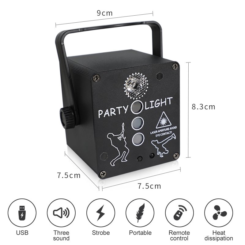 YSH Interactive LED Laser Beam Light Projector DJ Equipment Nightclubs Weddings Blue Kinetics Dance Floor Disco Party