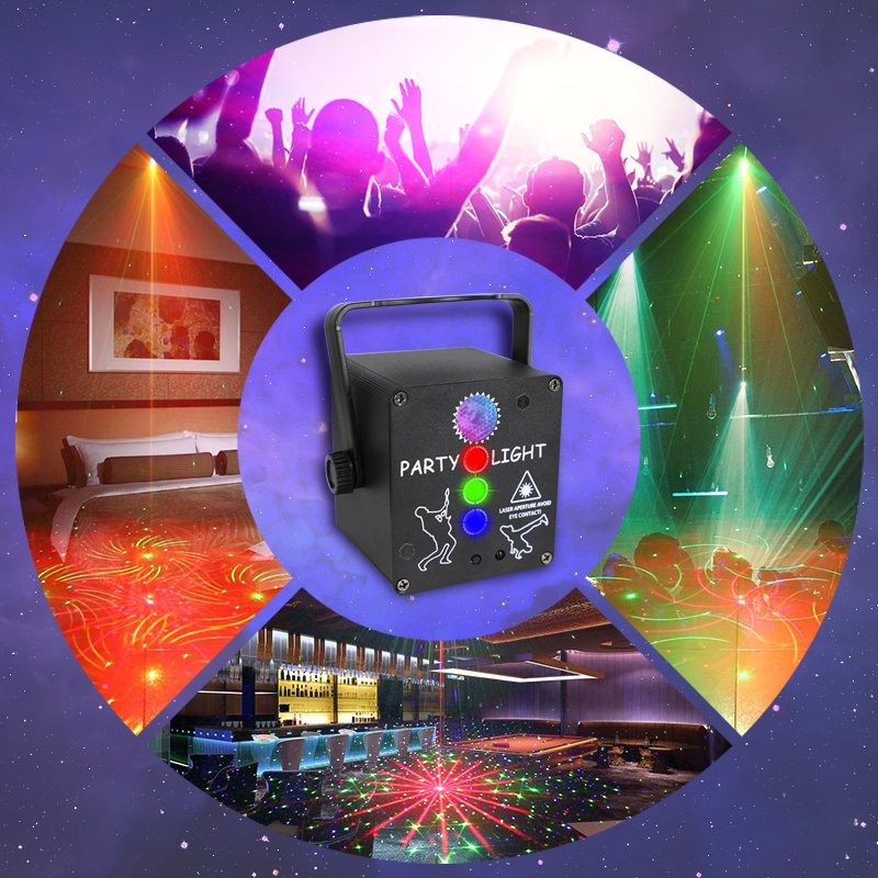 YSH Interactive LED Laser Beam Light Projector DJ Equipment Nightclubs Weddings Blue Kinetics Dance Floor Disco Party