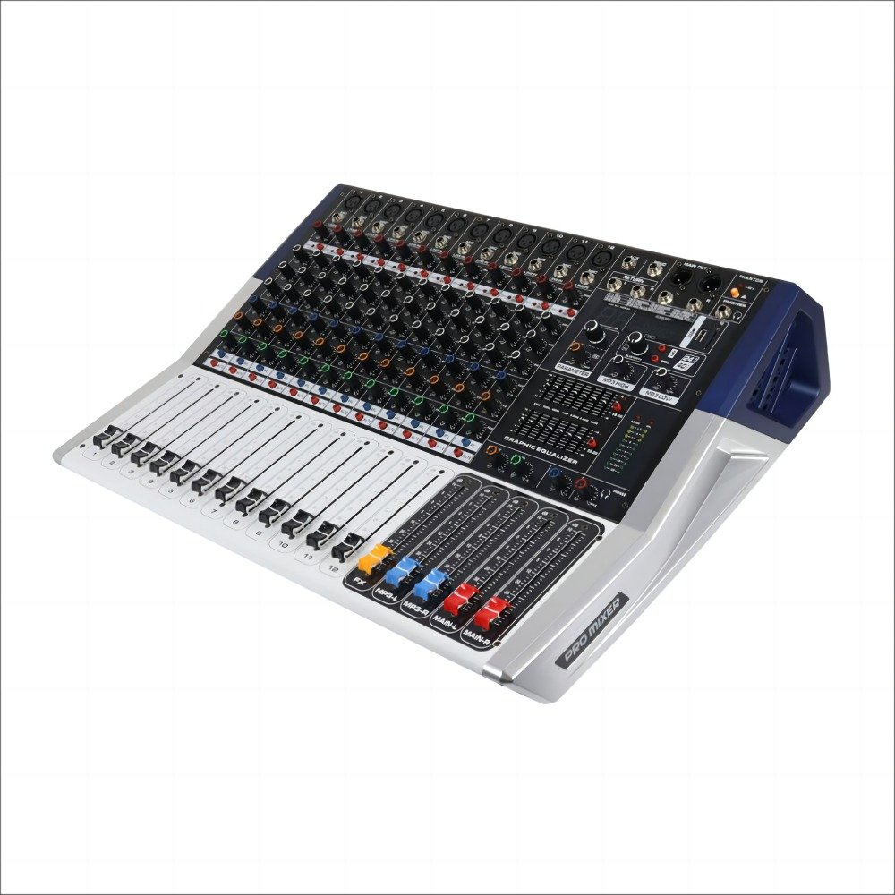 Professional 12 Channels Audio Mixer amplifier console mixer Built in 99 DSP effects USB Connection for stage performance