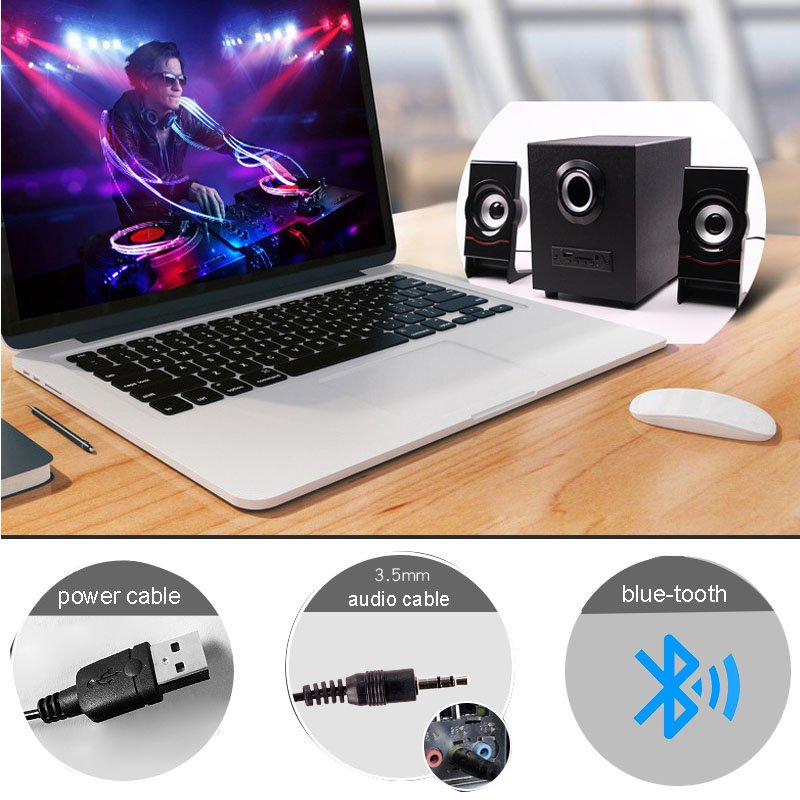 3 horns Wooden pc computer speaker 3d surround bass 2.1 wireless audio amplifiers factory price