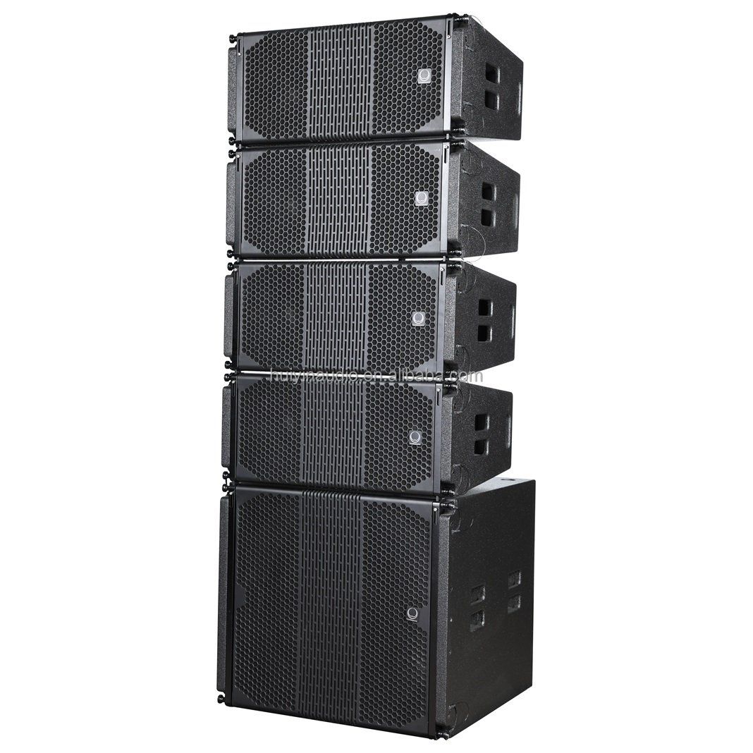 Dual 10 Inch Professional Audio Line Array Speaker 2 Way Outdoor Sound System with HF 80W And LF 600W Power for Performances