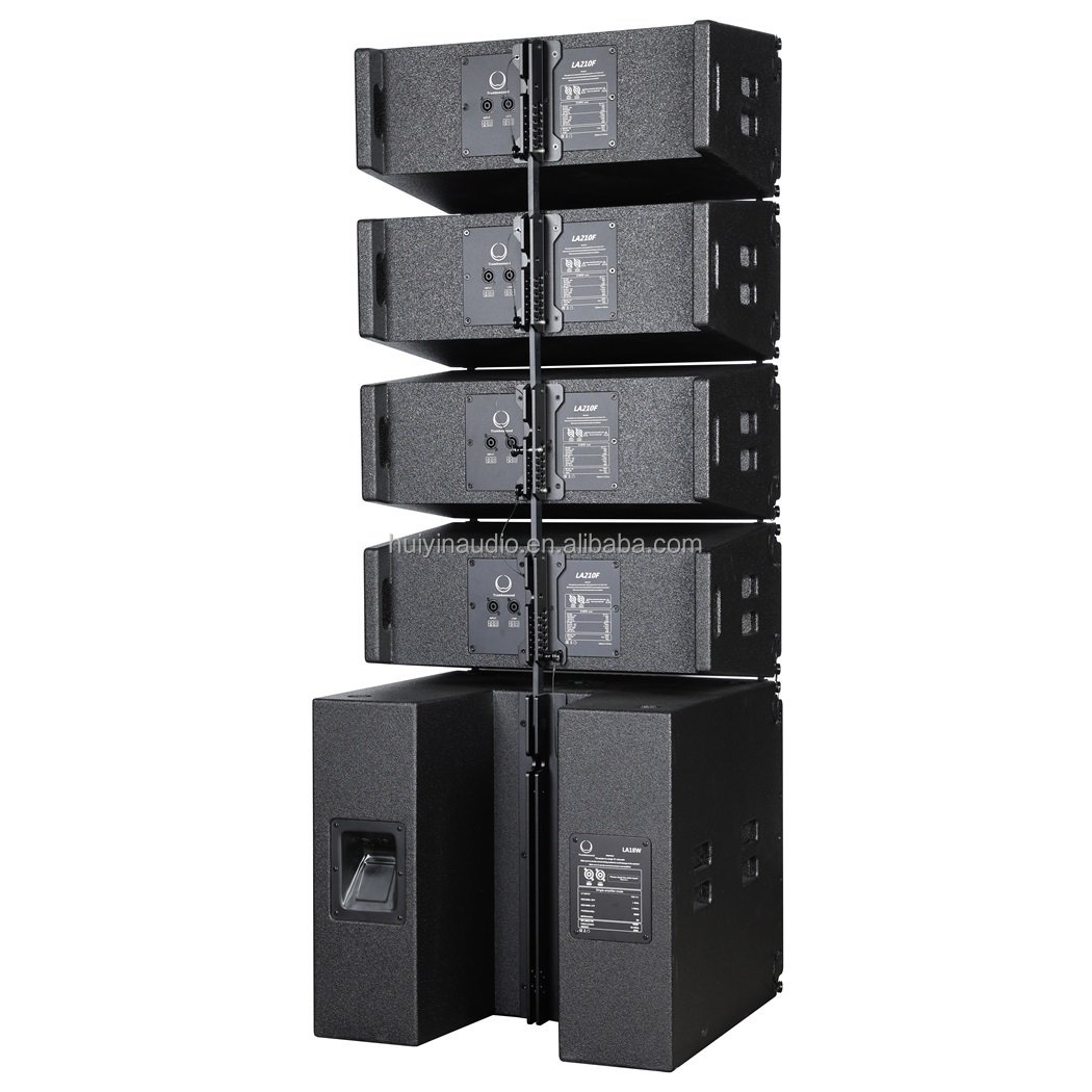 Dual 10 Inch Professional Audio Line Array Speaker 2 Way Outdoor Sound System with HF 80W And LF 600W Power for Performances