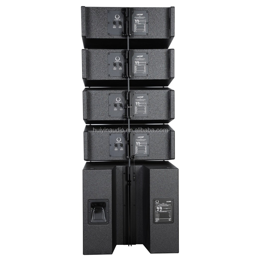 Dual 10 Inch Professional Audio Line Array Speaker 2 Way Outdoor Sound System with HF 80W And LF 600W Power for Performances