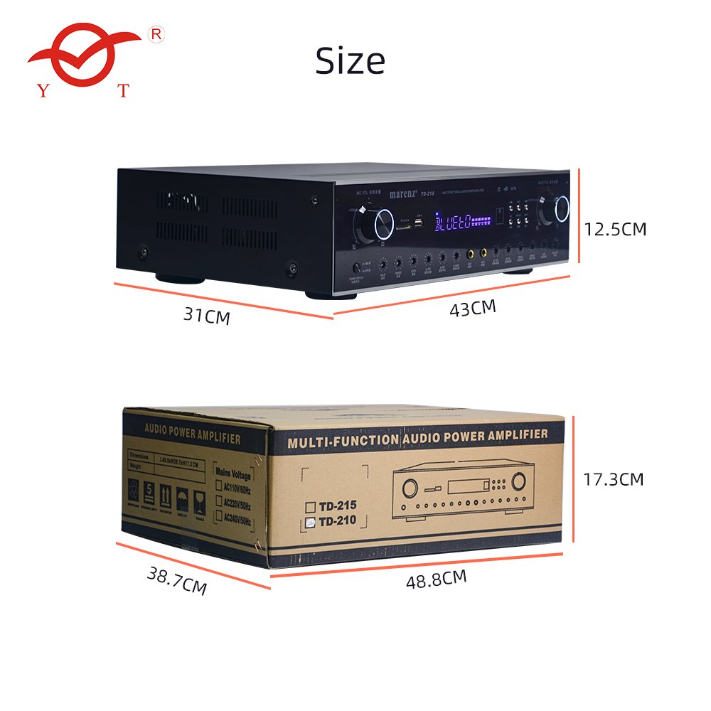 500W Home Amplifier 2-CH with FM Radio Usb SD sound equipment/amplifiers/speaker