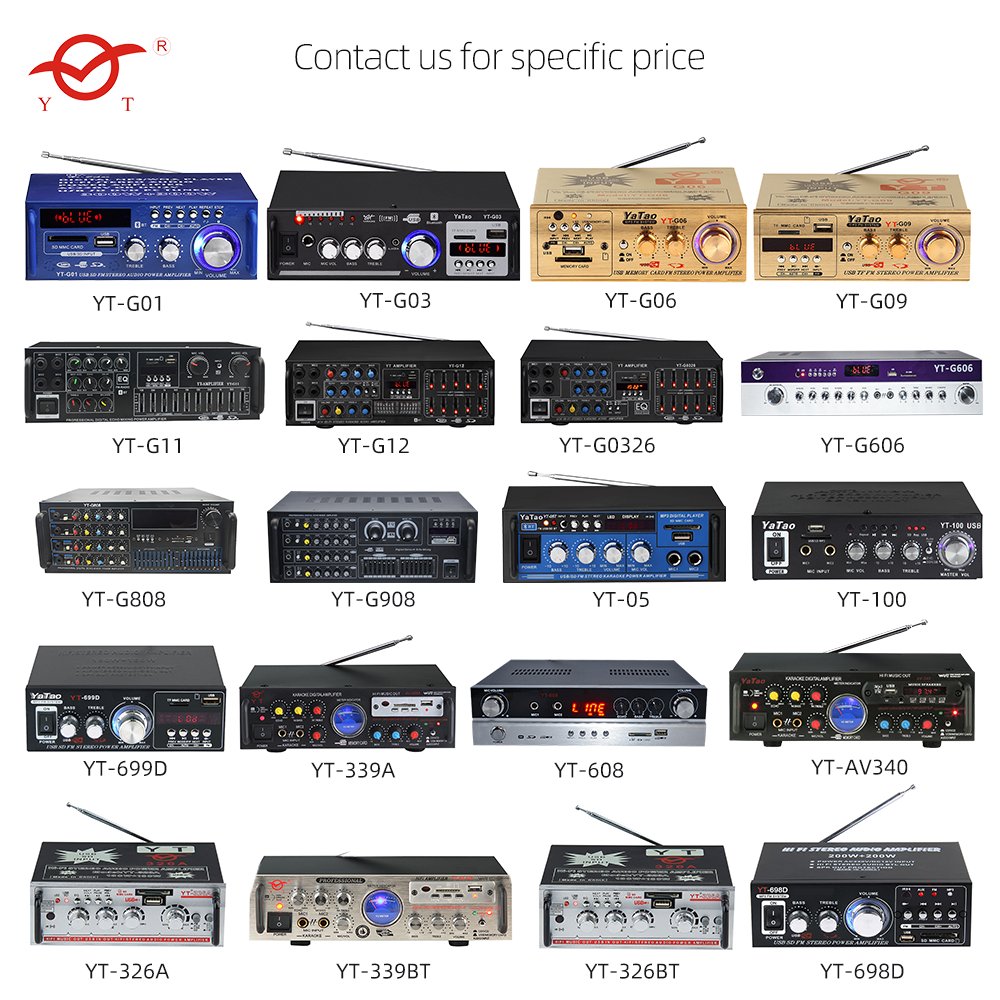 500W Home Amplifier 2-CH with FM Radio Usb SD sound equipment/amplifiers/speaker