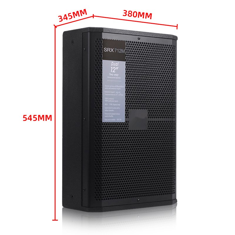 same model SRX-712 12-Inch Full Frequency Disco Party Room Speaker Dual 2-Way Audio Sound Equipment