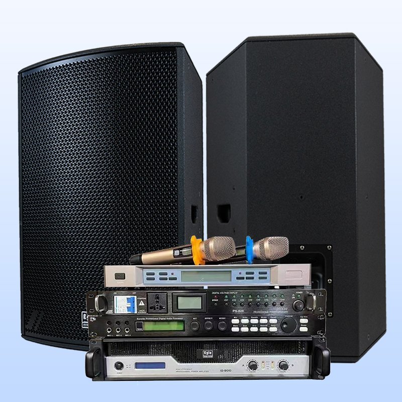 Speakers Audio System Krk karaoke 15 " Driver Loudspeaker Horn Mid-bass Loudspeakers Amplifier Sound Equipment