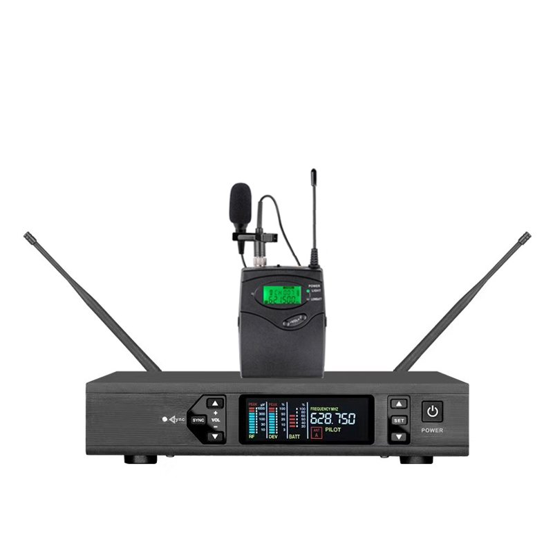 Professional UHF Wireless True Diversity Lavalie Handset Handheld Microphone For Stage Performance