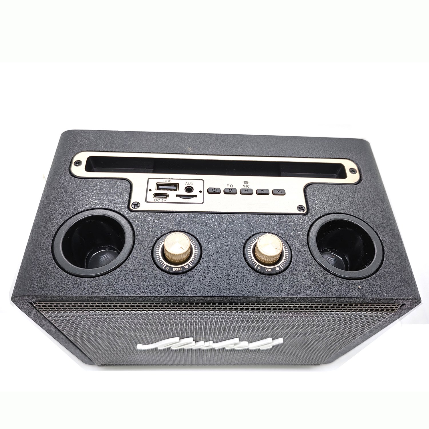 subwoofer karaoke Wooden wireless BT Speaker with wireless mic FM radio support TF/USB home DJ party professinal speakers