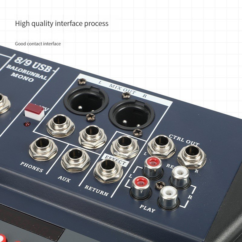 TEBO Factory Supply Support customization 4/6/8 channel 48v mixer digital audio mixer