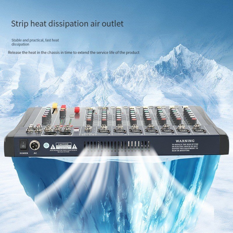 TEBO Factory Supply Support customization 4/6/8 channel 48v mixer digital audio mixer