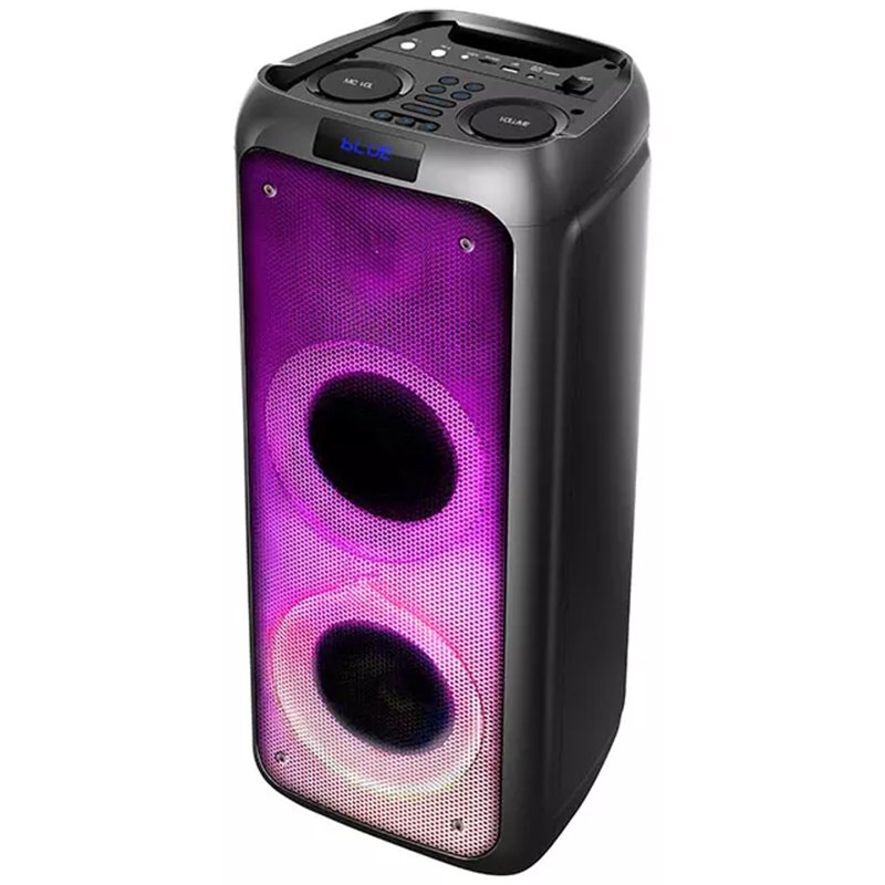 T Dual 5.5 Inch Outdoor Wireless Bluetooth Karaoke Portable Speaker with Colorful Light Stereo Hifi Bt Party Trolley Speakers