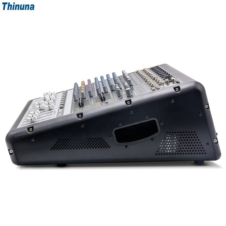 Thinuna PMX-H Professional 8 Channel Audio DJ Mixer with Blueteeth Sound Mixer Audio Karaoke Phantom 48V Powered Amplifier Mixer