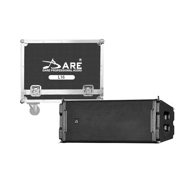 Pro Audio 10'' Dual Active Line Array Speakers Outdoor Events PA System with Wooden Construction Single Spider