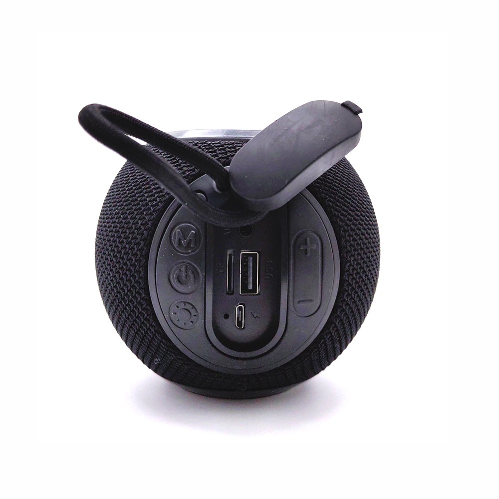 Wireless Stereo Bass Mini Waterproof Fabric BT Speaker Woofer Active Hifi Music Box Colorful LED Light Portable Speaker FM radio