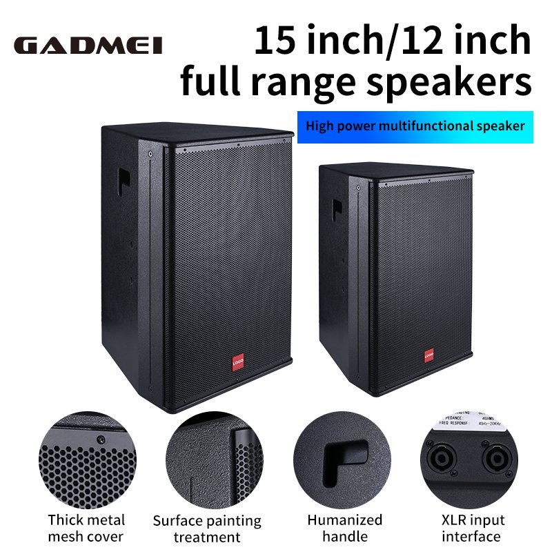 Big speakers outdoor dj party woofer speaker 12 inch 15 inch passive speakers audio system sound professional music
