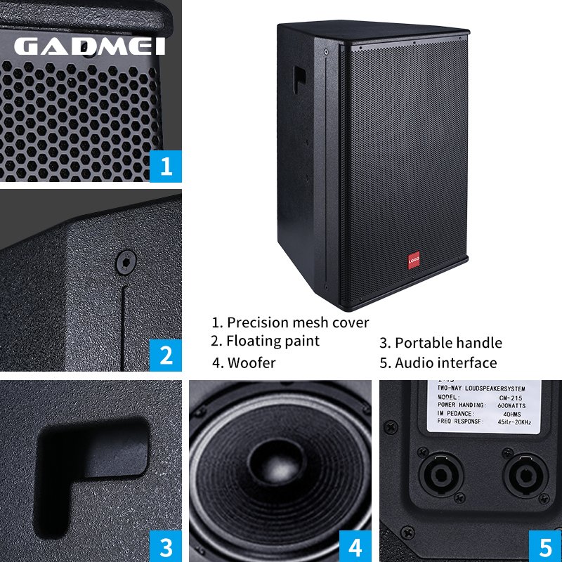 Big speakers outdoor dj party woofer speaker 12 inch 15 inch passive speakers audio system sound professional music