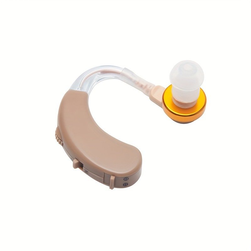 Mini Rechargeable 16-Channel BTE Elderly Hearing Aid with Earback Loudspeaker Comfortable Sound Enhancement for Older Adults