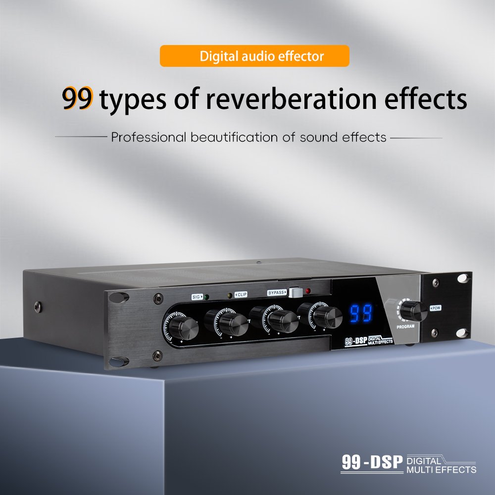 Professional Digital Audio Effector DSP99 Bluetooth Music Overdrive Reverb Analog Signal Device