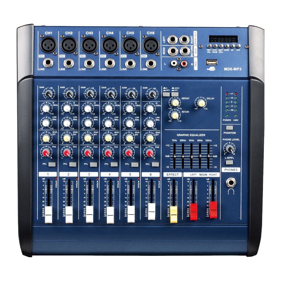 Professional OEM DJ Sound System Digital Music Audio Video Max Power Mixer Console
