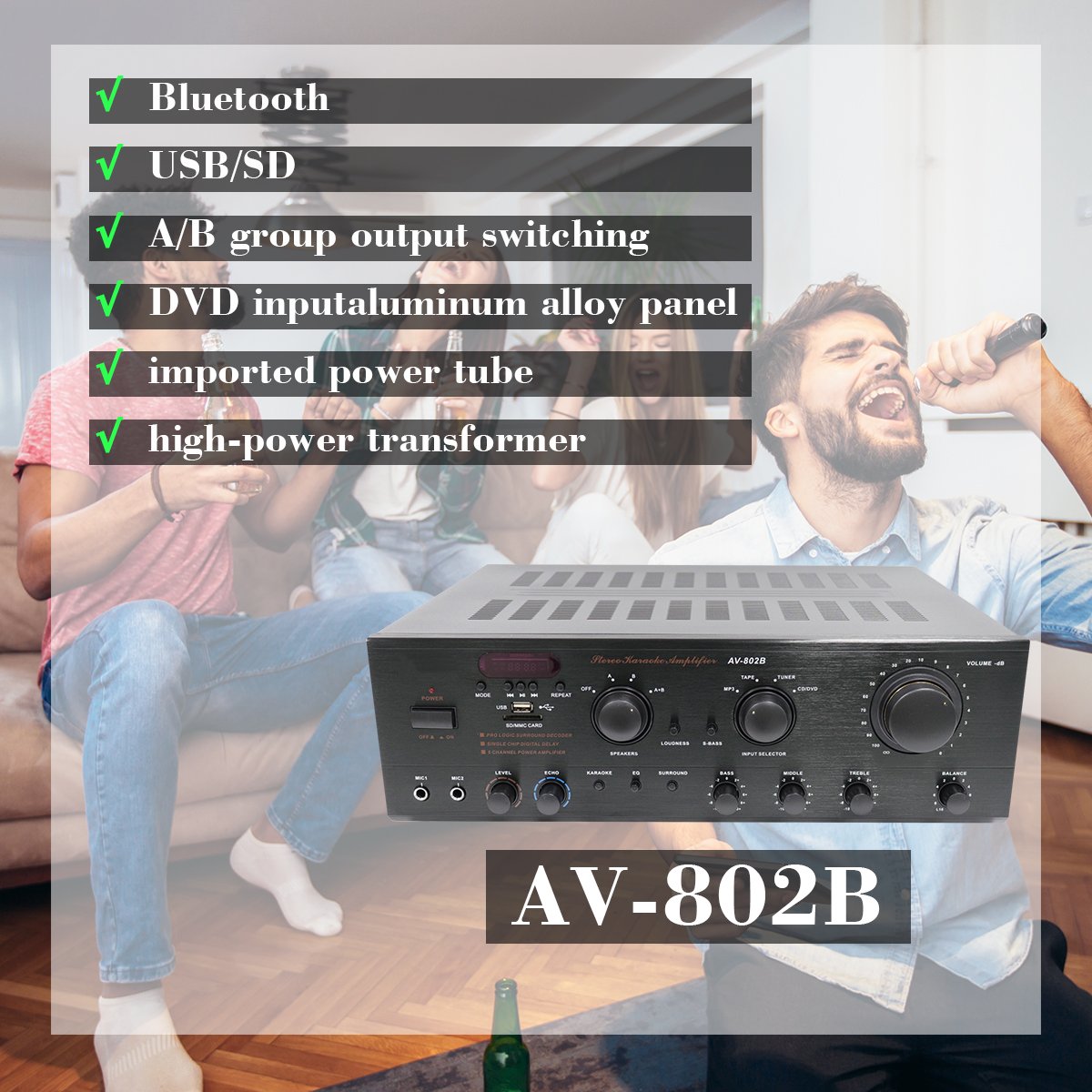 Top Sale Customized Digital Stereo Dj Amplifier Sound Equipment Amplifier Professional For Families Theatre