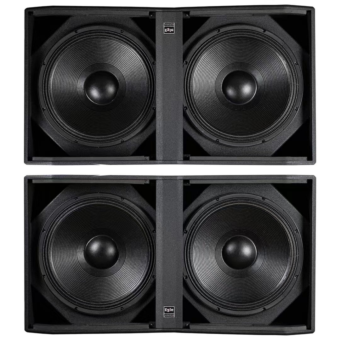 Dual-drivers sub-bass system double 18 inch 1600 watt bass sound 18 inch passive subwoofer with q1 top line array PA System