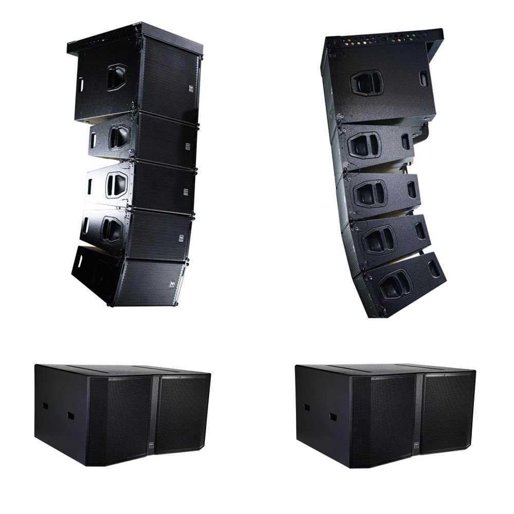 Dual-drivers sub-bass system double 18 inch 1600 watt bass sound 18 inch passive subwoofer with q1 top line array PA System