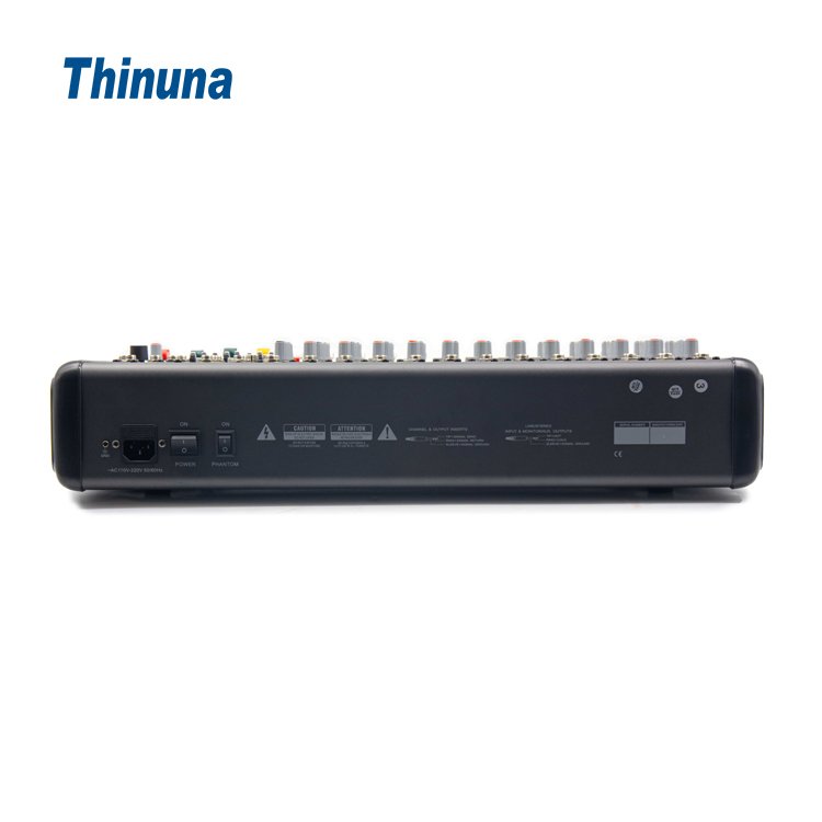 Thinuna MX-F12 Stereo Two Braid Mixer Professional 12 Channel Mixer Console USB Effertor Audio Mixer