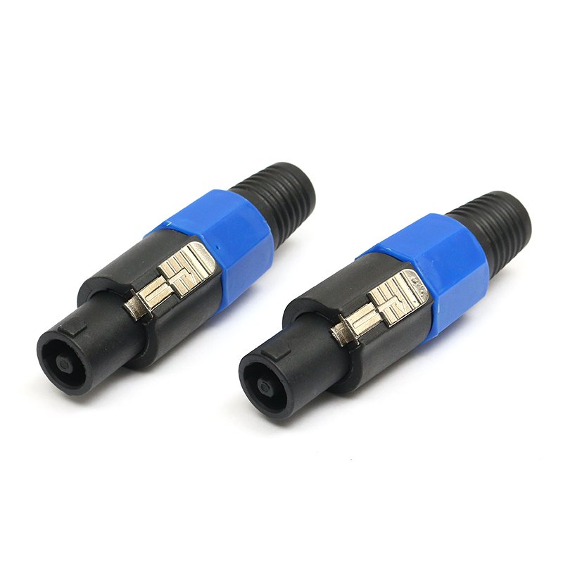 OEM Free Sample Fine Copper 4-Pin Professional Audio Speaker Connector Electronic XLR socket conversion connector long tail plug
