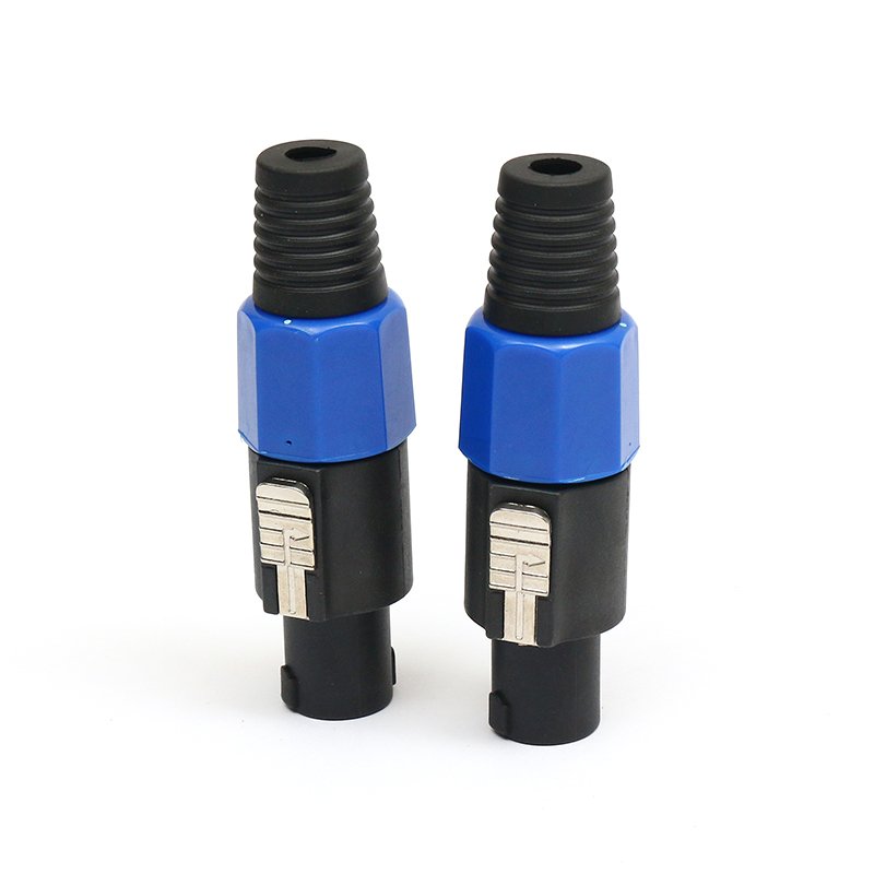 OEM Free Sample Fine Copper 4-Pin Professional Audio Speaker Connector Electronic XLR socket conversion connector long tail plug