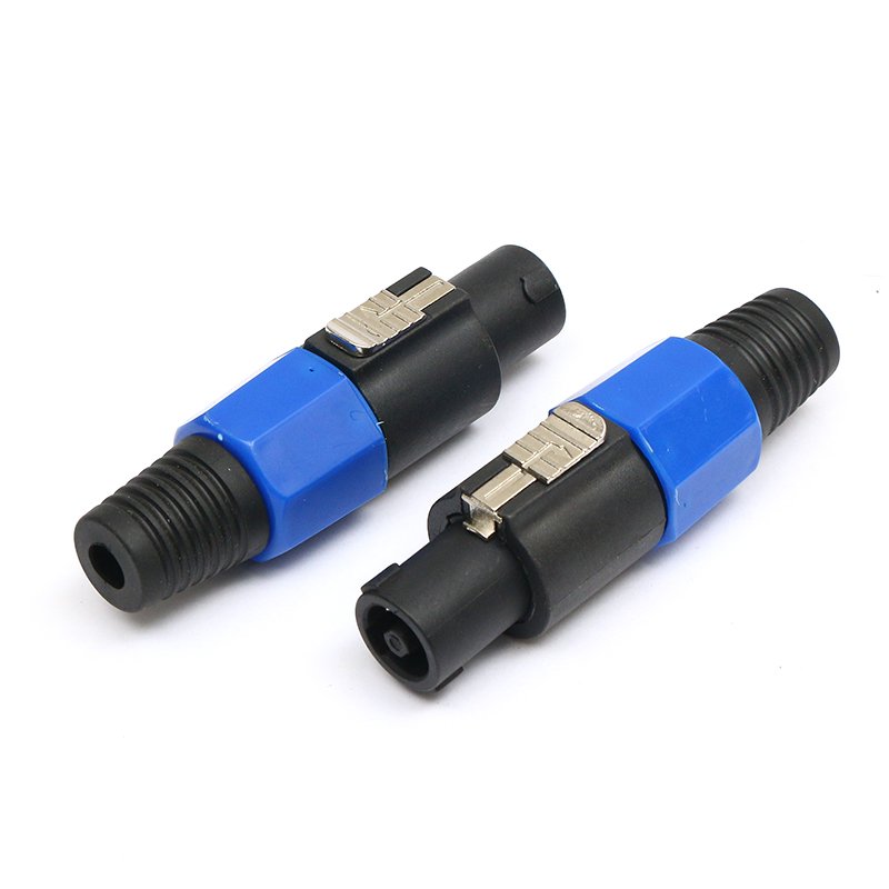 OEM Free Sample Fine Copper 4-Pin Professional Audio Speaker Connector Electronic XLR socket conversion connector long tail plug