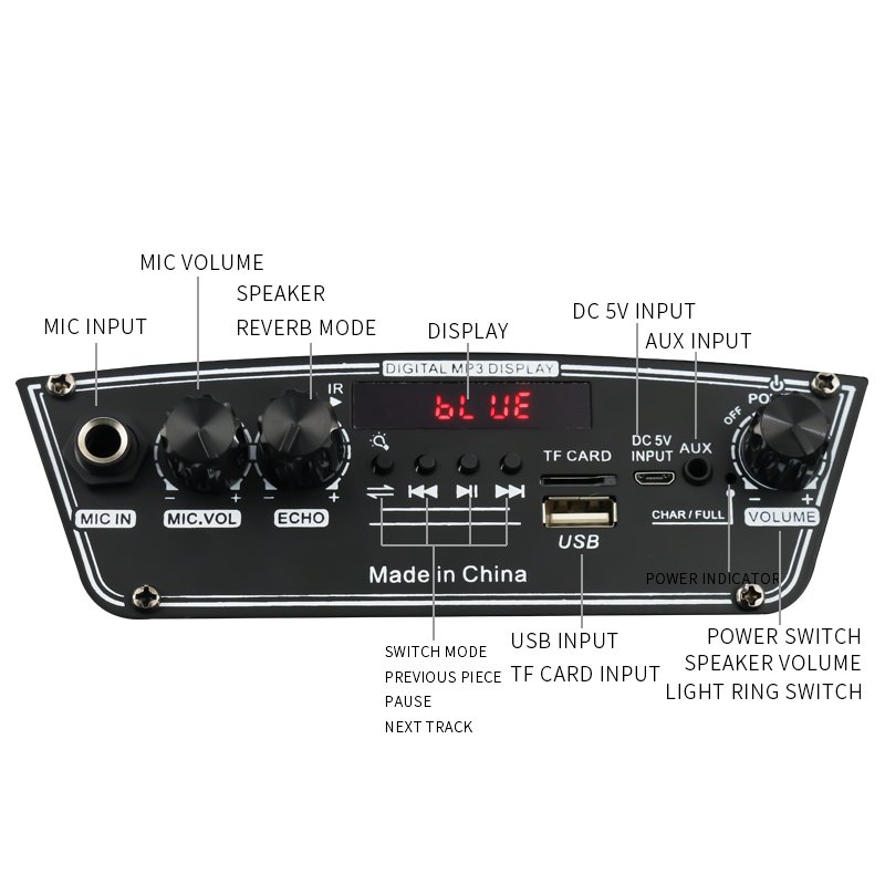 T Fashion 8 Inch Best Quality Modern Style Lautsprecher PA Professional Sound Outdoor Party Bluetooth Trolley Speaker