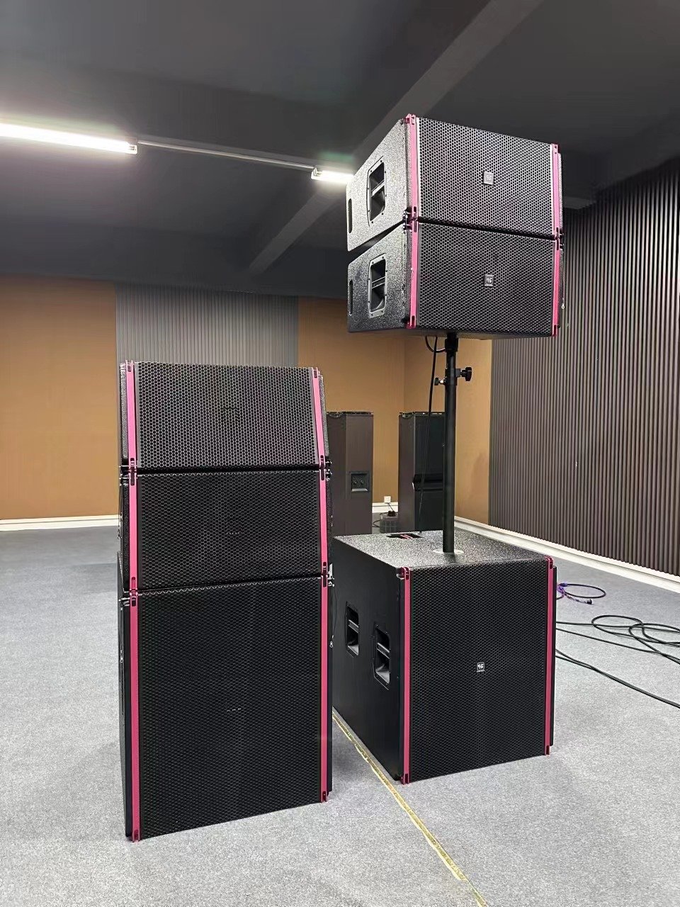 ST8 professional 12 inch active line array speaker outdoor speakers audio sound equipment wood speaker